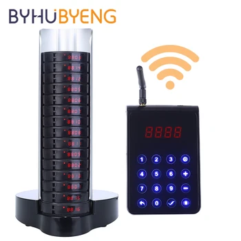 BYHUBYENG Guest Pager System Restaurant Waiter Calling Keypad Charging Base Wireless Remote Number Dispenser Queue Ticket
BYHUBYENG Guest Pager System Restaurant Waiter Calling Keypad Charging Base Wireless Remote Number Dispenser Queue Ticket