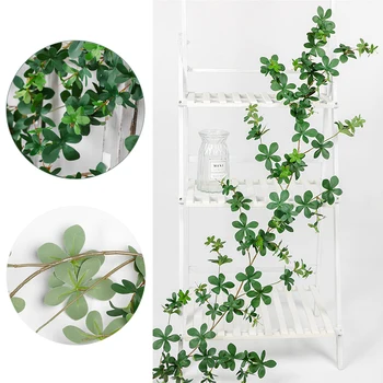 

1.7M Artificial Leaf Garland Plants Ivy Green Vine Fake Foliage Flowers Home Decor Plastic Artificial Flower Rattan String