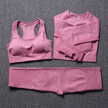 2020 New Womens Bra Shirt Pant 3pieces Yoga Sets Workout Clothing Fitness Seamless Leggings Sets Gym Sports Suits For Women
2020 New Womens Bra Shirt Pant 3pieces Yoga Sets Workout Clothing Fitness Seamless Leggings Sets Gym Sports Suits For Women