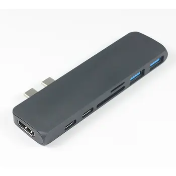 Double-head Type-c HUB multi-function hub USB-C HDMI 7-in-1 type-c hub extension
Double-head Type-c HUB multi-function hub USB-C HDMI 7-in-1 type-c hub extension