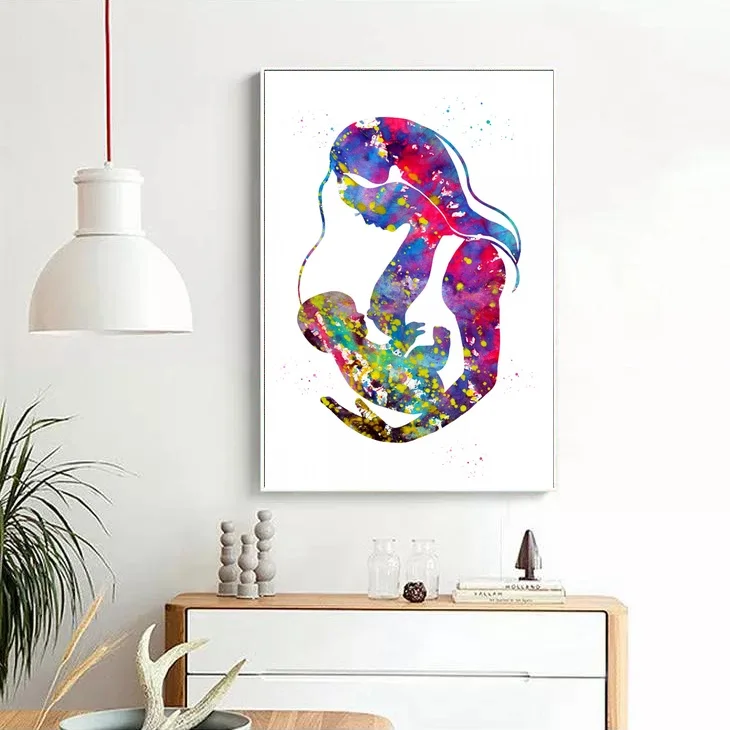 Watercolor ART Breastfeeding mother Structure Canvas poster Art Print Wall Pictures for Living Room No Frame
Watercolor ART Breastfeeding mother Structure Canvas poster Art Print Wall Pictures for Living Room No Frame