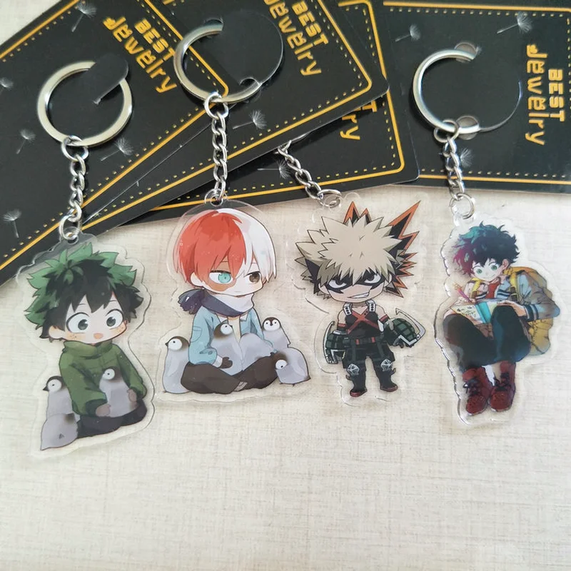 Anime My Hero Academia keychain Midoriya Izuku Bakugou Katsuki Todoroki Shoto cute fun cartoon Acrylic key chain Pendant jewelry
Anime My Hero Academia keychain Midoriya Izuku Bakugou Katsuki Todoroki Shoto cute fun cartoon Acrylic key chain Pendant jewelry