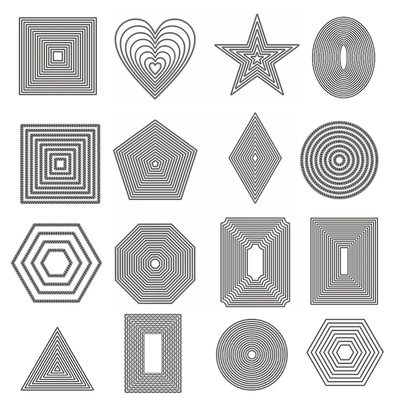 Metal Cutting Dies for DIY Scrapbooking Basic Frame Border Crafts Stencils Maker Photo Album Template Handmade Decor Dies Cut
Metal Cutting Dies for DIY Scrapbooking Basic Frame Border Crafts Stencils Maker Photo Album Template Handmade Decor Dies Cut