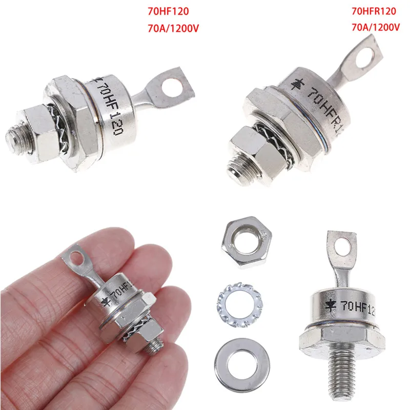 1PC Hot Sale 70A 1200V 70HF120 70HFR120 High Power Rectifier Metal Stud Type Rectifier Diodes Accessories
1PC Hot Sale 70A 1200V 70HF120 70HFR120 High Power Rectifier Metal Stud Type Rectifier Diodes Accessories
