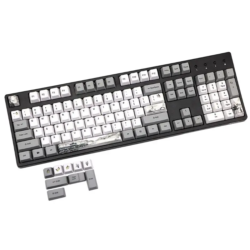 113 Key Ink Landscape Keycap OEM PBT 5-Surfaces Dye Mechanical Keyboard Keycap B95D
113 Key Ink Landscape Keycap OEM PBT 5-Surfaces Dye Mechanical Keyboard Keycap B95D
