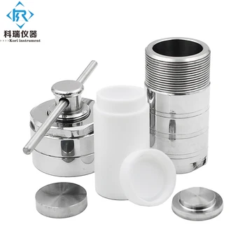 Lab small scale autoclave hydrothermal bomb with PTFE/Teflon lined chamber 100ml/stainless steel hydrothermal reactor
Lab small scale autoclave hydrothermal bomb with PTFE/Teflon lined chamber 100ml/stainless steel hydrothermal reactor