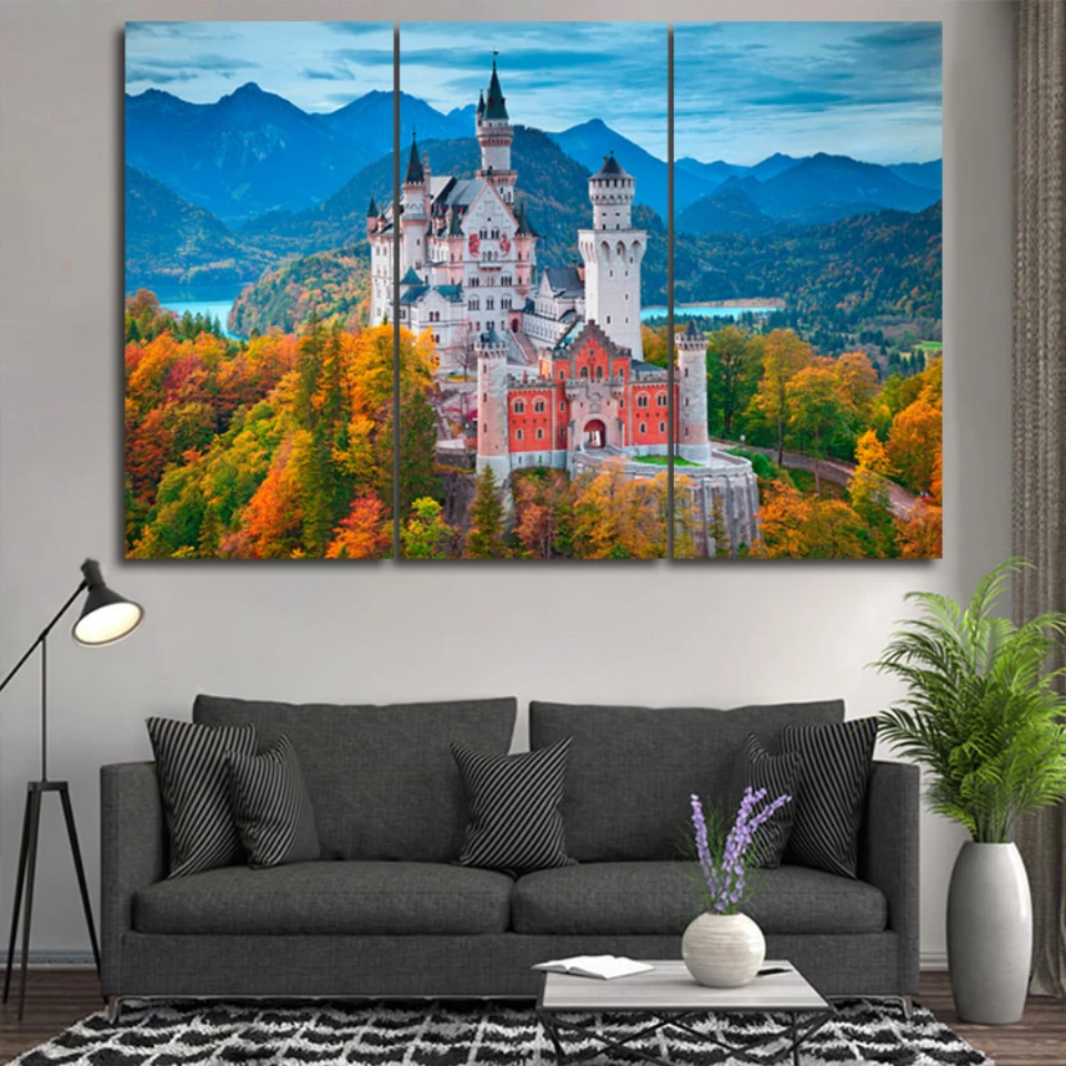 Neuschwanstein Castle 3 pcs HD Canvas Painting Modern Home Decoration Living Room Canvas Print Painting Wall Decor Picture
Neuschwanstein Castle 3 pcs HD Canvas Painting Modern Home Decoration Living Room Canvas Print Painting Wall Decor Picture