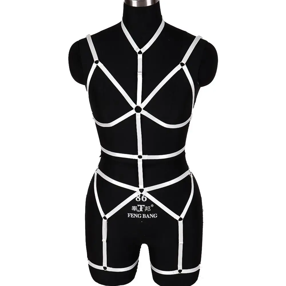Sexy Elastic Garter Belt Harness White Strappy Plus Size Chest Cage Crop Top Bra Set Punk Goth Night Clubs Hollow Out Lover Wear
Sexy Elastic Garter Belt Harness White Strappy Plus Size Chest Cage Crop Top Bra Set Punk Goth Night Clubs Hollow Out Lover Wear
