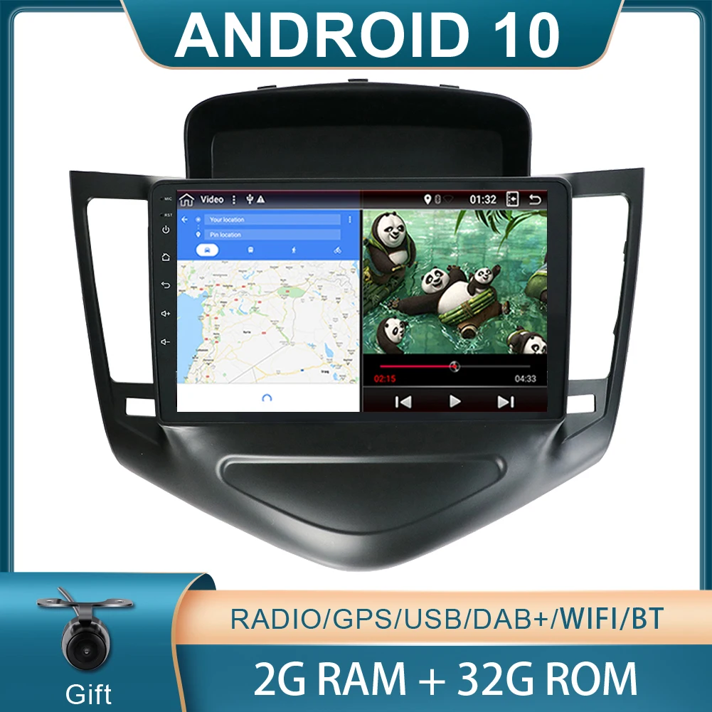 Автомагнитола Bosion 9 дюймов мультимедийный видеоплеер 2din Android 10 для Chevrolet Cruze 2009-2014