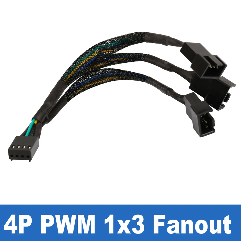 Shop Generic PWM 4pin Fan Sleeved Extension Splitter Hub Cables