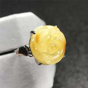 Natural Yellow Amber Ring Jewelry For Woman Man Love Gift Silver 16x15mm Beads Flower Carved Stone Adjustable Finger Ring AAAAA
Natural Yellow Amber Ring Jewelry For Woman Man Love Gift Silver 16x15mm Beads Flower Carved Stone Adjustable Finger Ring AAAAA