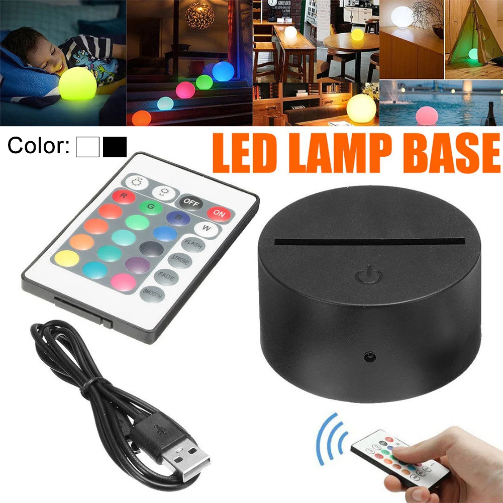 Gift Blocking Led lamp base Touch switch Modern USB Cable Remote Control Night Light Acrylic 3D Led night lamp Assembled Base
Gift Blocking Led lamp base Touch switch Modern USB Cable Remote Control Night Light Acrylic 3D Led night lamp Assembled Base