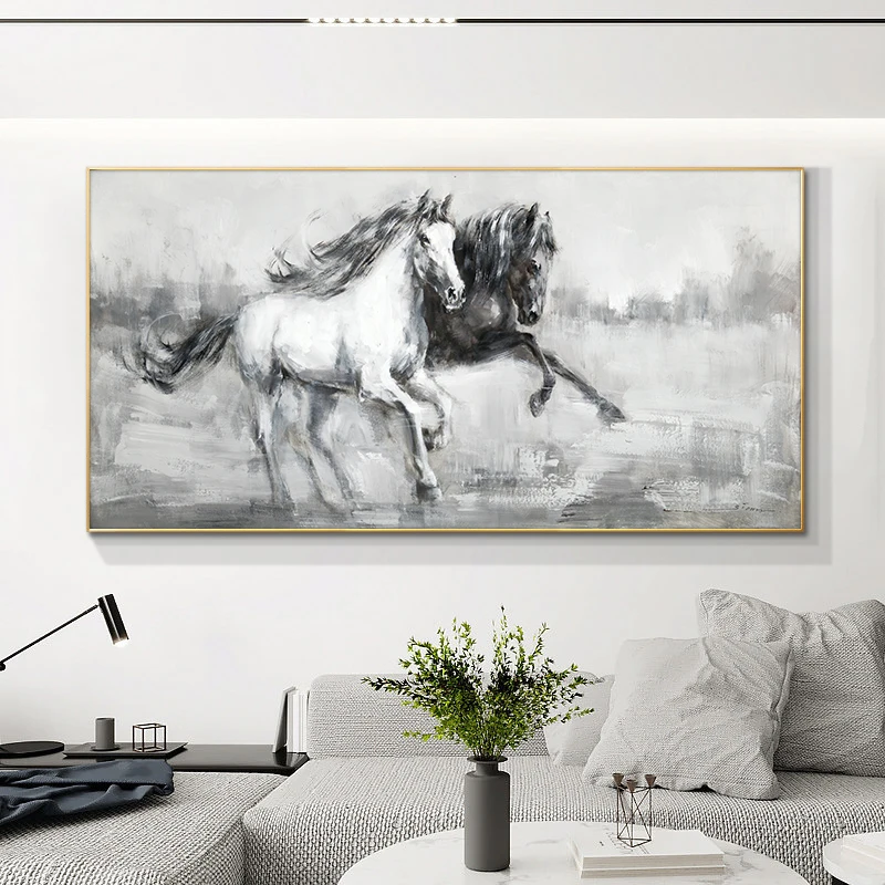 Double Running Horses Handmade Oil Painting Canvas Paintings Wall Art Hand Painted Animals Painting Abstract Modern Home Decor
Double Running Horses Handmade Oil Painting Canvas Paintings Wall Art Hand Painted Animals Painting Abstract Modern Home Decor
