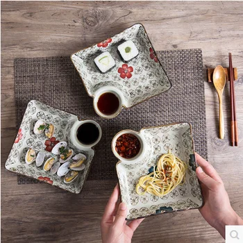 Kitchen Ceramic Dish Dumplings Bowl Sushi Plate with Sauce Dish Tableware Dinner Plates Dessert Cake Fruit Plate Tray WJ804 
Kitchen Ceramic Dish Dumplings Bowl Sushi Plate with Sauce Dish Tableware Dinner Plates Dessert Cake Fruit Plate Tray WJ804