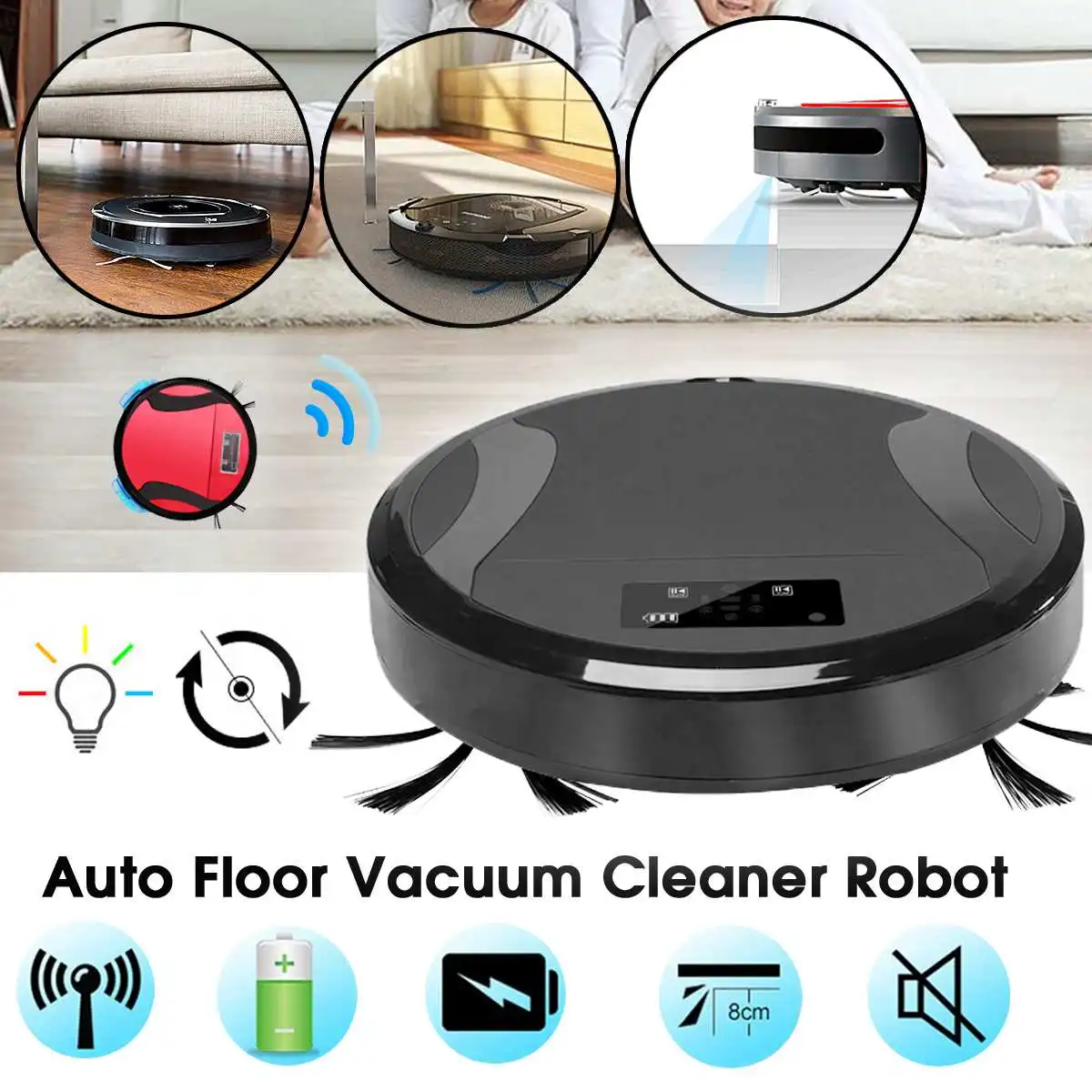 Auto Remote Floor Vacuum Cleaner Robot Smart Robotic Automatical Dust Electric Floor Sweeping Robot Vacuum Cleaner Rechargeable
Auto Remote Floor Vacuum Cleaner Robot Smart Robotic Automatical Dust Electric Floor Sweeping Robot Vacuum Cleaner Rechargeable