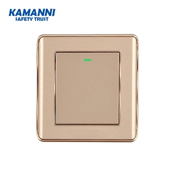 Kamanni Push Button Switch Gold 1/2/3/4 Gang 1/2 Way Luxury Aluminum Alloy Drawing Panel Wall Light Switch K33 Series
Kamanni Push Button Switch Gold 1/2/3/4 Gang 1/2 Way Luxury Aluminum Alloy Drawing Panel Wall Light Switch K33 Series