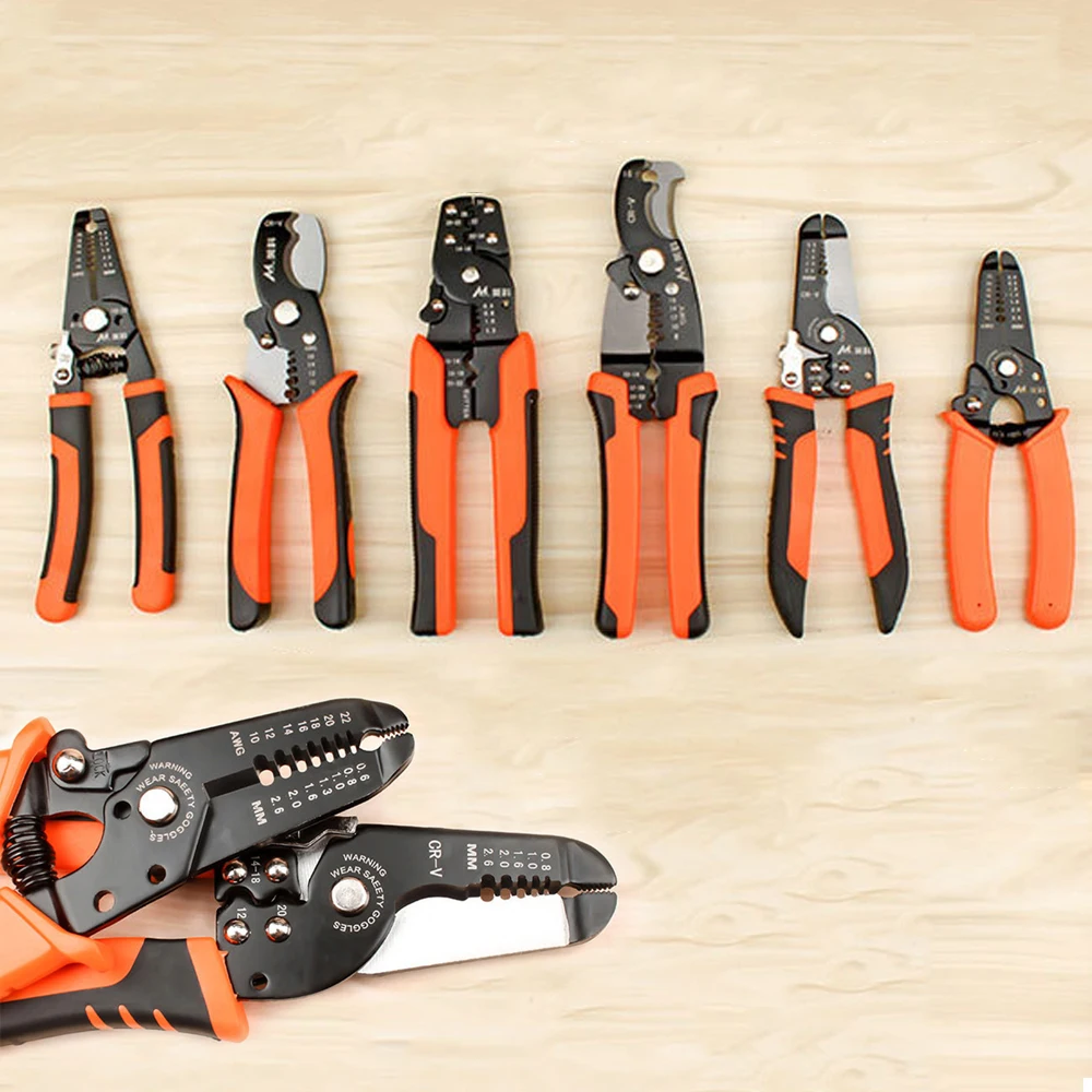 Multi-Function Automatic wire stripper Hand Tool steel professional non-slip Handle Design pliers Wire Crimper Cable Cutter
Multi-Function Automatic wire stripper Hand Tool steel professional non-slip Handle Design pliers Wire Crimper Cable Cutter