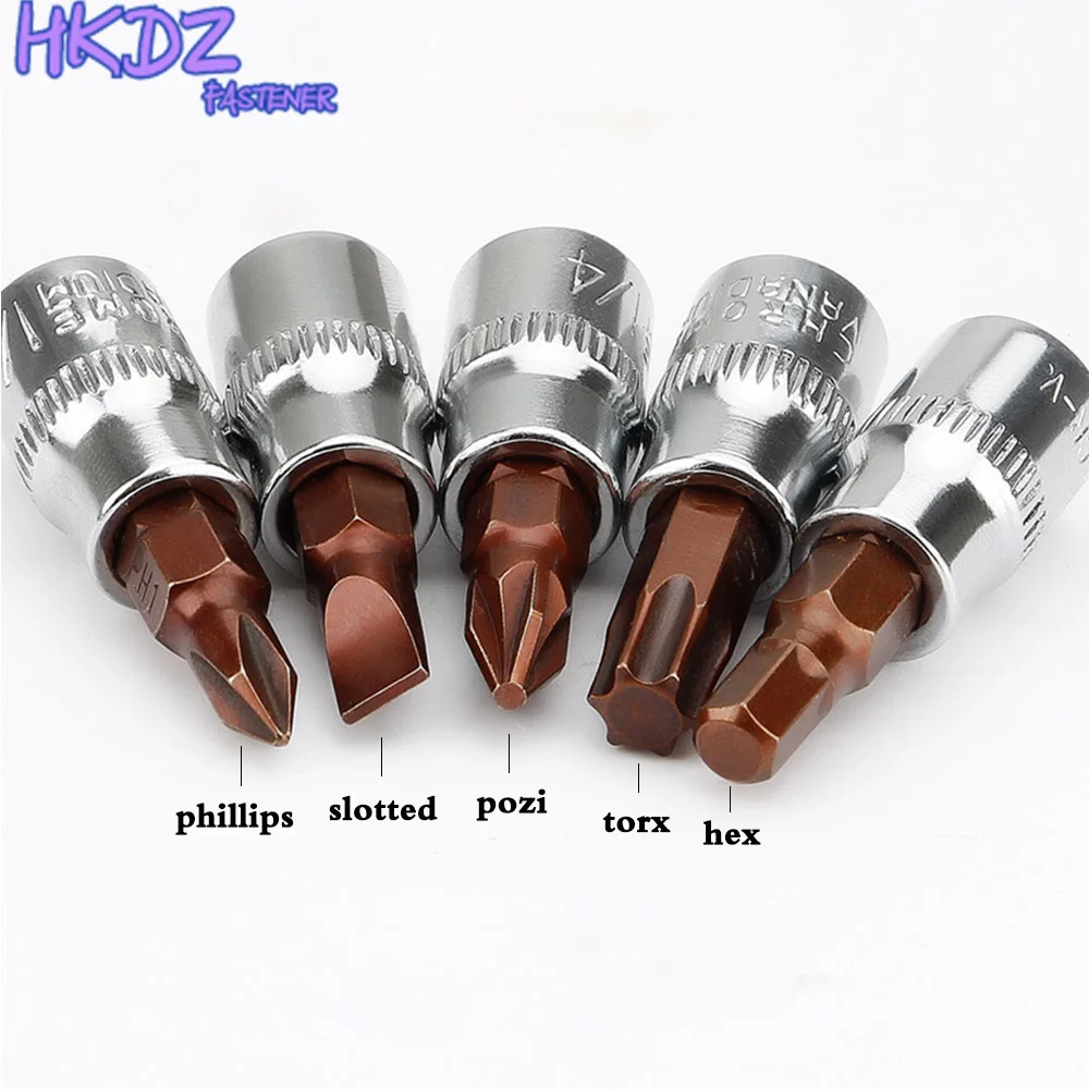 1Pcs Torx Hex Phillips Slotted Pozi Bit Socket Screwdriver Torx Star Socket Bit 1/4" Square Impact Driver Wrench Tool
1Pcs Torx Hex Phillips Slotted Pozi Bit Socket Screwdriver Torx Star Socket Bit 1/4" Square Impact Driver Wrench Tool