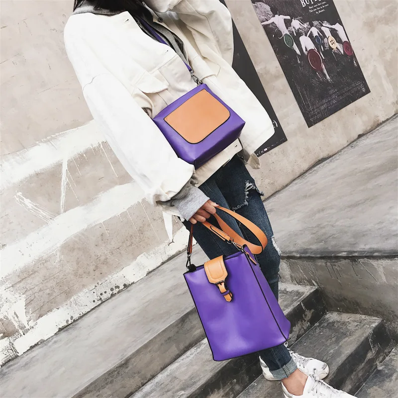 Europe And America Style Large-Volume Bucket Bag Two-Piece Set Contrast Color Magnetic Snap Shoulder Oblique WOMEN'S Bag
Europe And America Style Large-Volume Bucket Bag Two-Piece Set Contrast Color Magnetic Snap Shoulder Oblique WOMEN'S Bag