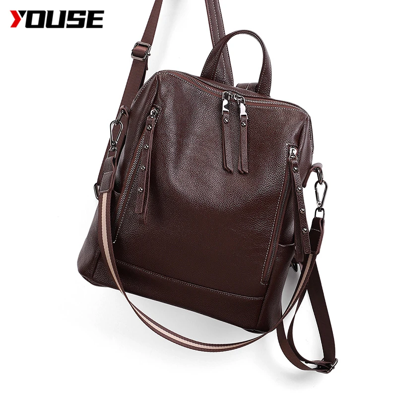 Ladies backpack 2020 Wild Anti-theft Leather backpack Fashion Multi-purpose lychee pattern Soft School backpack Travel bag
Ladies backpack 2020 Wild Anti-theft Leather backpack Fashion Multi-purpose lychee pattern Soft School backpack Travel bag