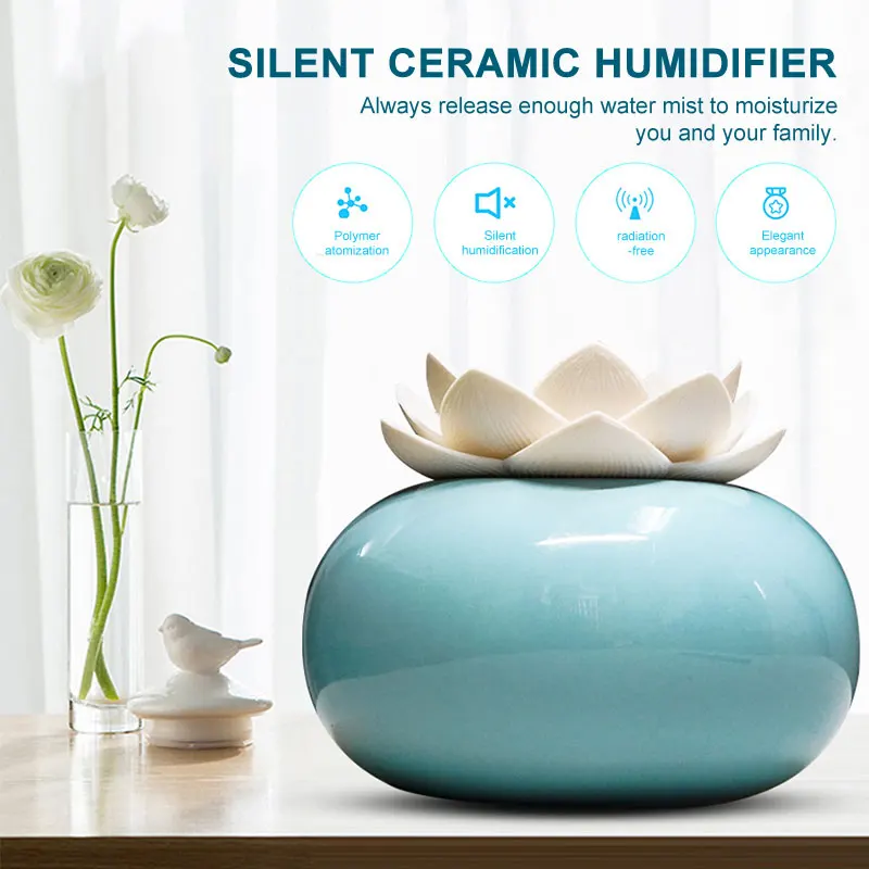 Air Purifier Aroma Diffuser Ultrasonic Humidifier Portable Creative Ceramic Lotus Shape 200ml Freshener Essential Bedroom
Air Purifier Aroma Diffuser Ultrasonic Humidifier Portable Creative Ceramic Lotus Shape 200ml Freshener Essential Bedroom