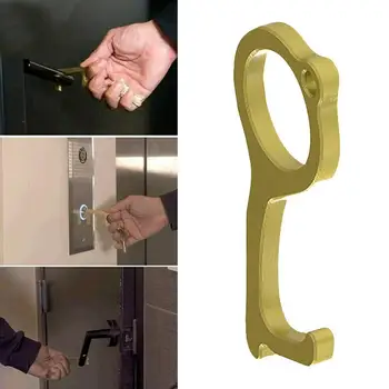 Portable Press Elevator Tool Family Health Convenient Hygiene Hand Antimicrobial Brass Alloy EDC Door Opener Door Handle
Portable Press Elevator Tool Family Health Convenient Hygiene Hand Antimicrobial Brass Alloy EDC Door Opener Door Handle