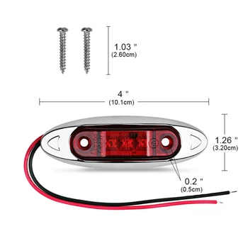 Universal Lights 10pcs Truck Tail Trailer Lamp 3Leds IP67 12V-24V Amber+Red 4" LED
Universal Lights 10pcs Truck Tail Trailer Lamp 3Leds IP67 12V-24V Amber+Red 4" LED