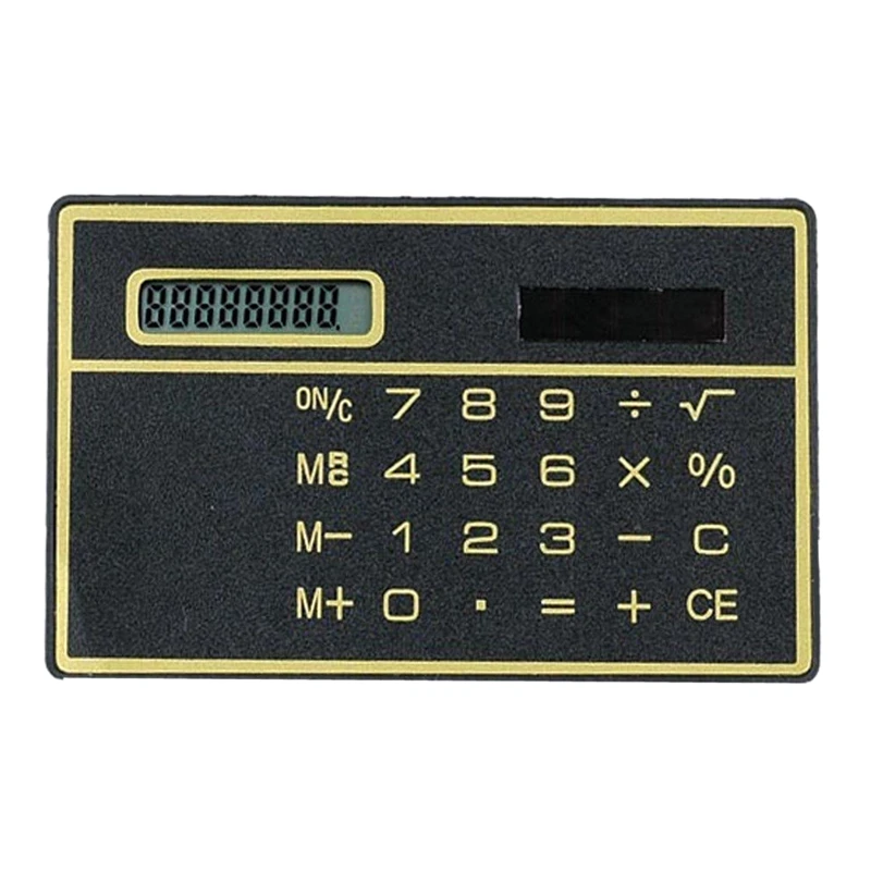 Useful 8 Digits Ultra Thin Mini Slim Credit Card Solar Power Pocket Calculator Random Color
Useful 8 Digits Ultra Thin Mini Slim Credit Card Solar Power Pocket Calculator Random Color