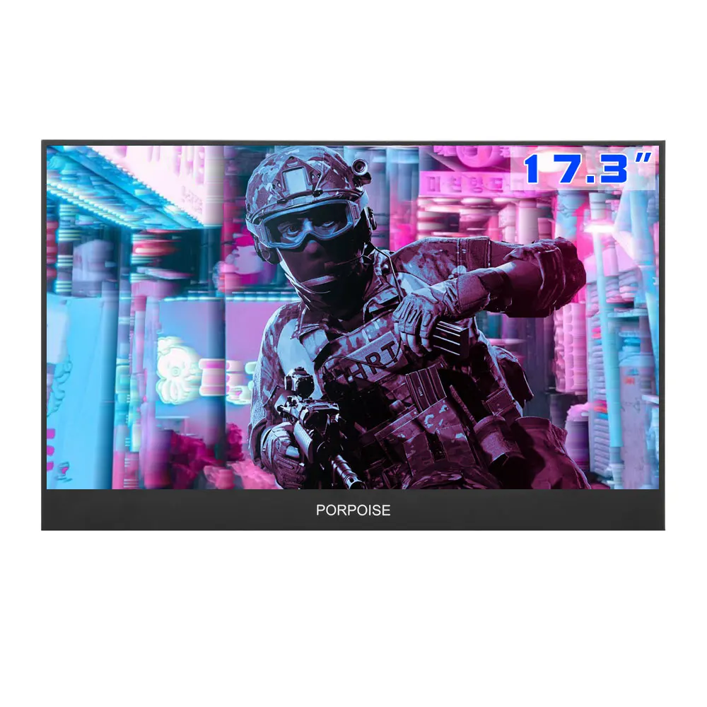 PORPOISE 17.3 inch Game Portable Screen 1920x1080 HDR IPS NTSC 72% 60Hz Display Type C for Ps4 Xbox NS Switch USB Monitor
PORPOISE 17.3 inch Game Portable Screen 1920x1080 HDR IPS NTSC 72% 60Hz Display Type C for Ps4 Xbox NS Switch USB Monitor