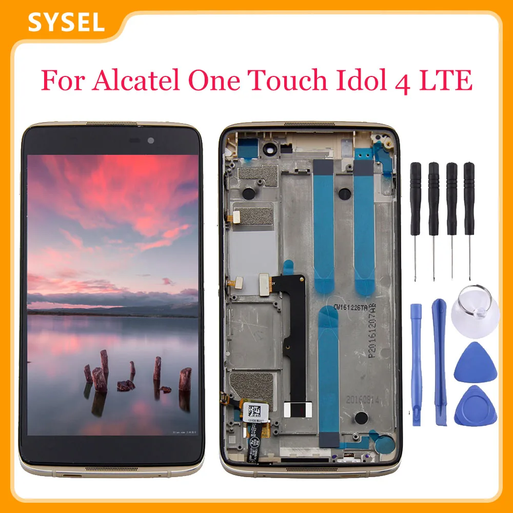 For 5.2"Alcatel One Touch Idol 4 LTE OT6055 6055P 6055Y 6055B 6055K 6055 LCD Display Digitizer Touch Screen Assembly + Frame
For 5.2"Alcatel One Touch Idol 4 LTE OT6055 6055P 6055Y 6055B 6055K 6055 LCD Display Digitizer Touch Screen Assembly + Frame