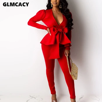 Women Scuba Two Piece Elegant Workwear Bowtie Peplum Top and Skinny Pants Set 2 Pieces Solid Classy Streetwear
Women Scuba Two Piece Elegant Workwear Bowtie Peplum Top and Skinny Pants Set 2 Pieces Solid Classy Streetwear