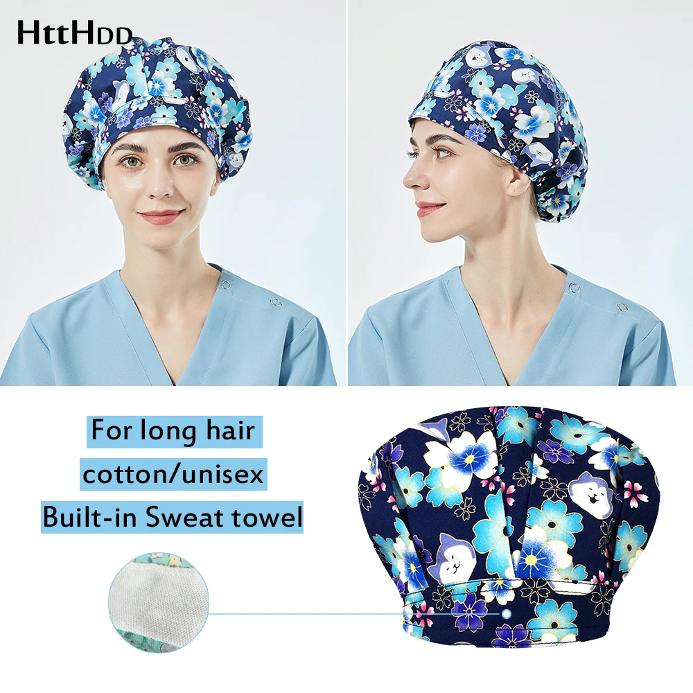 Breathable Built-in Sweat towel Floral print scrub cap Pet Health Check Center scrub hat Laboratory work accessories scrub cap
Breathable Built-in Sweat towel Floral print scrub cap Pet Health Check Center scrub hat Laboratory work accessories scrub cap
