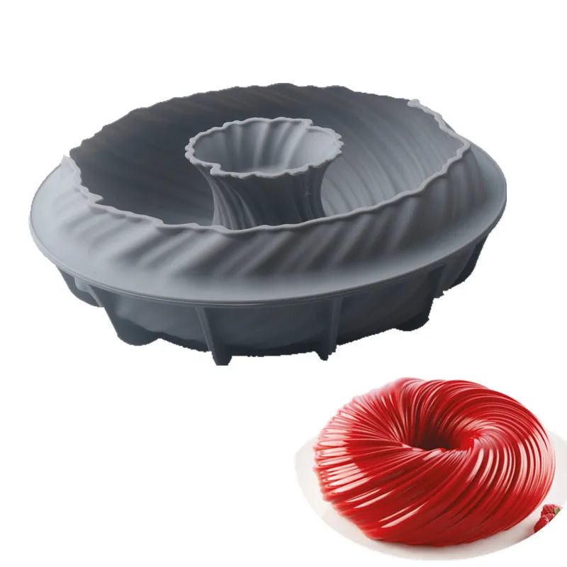 Whirlpool Shapes Silicone Cake Decorating Mold Turbine For Baking Mould Dessert Mousse Bakvormen Pastry Pan Bakewar Tools
Whirlpool Shapes Silicone Cake Decorating Mold Turbine For Baking Mould Dessert Mousse Bakvormen Pastry Pan Bakewar Tools