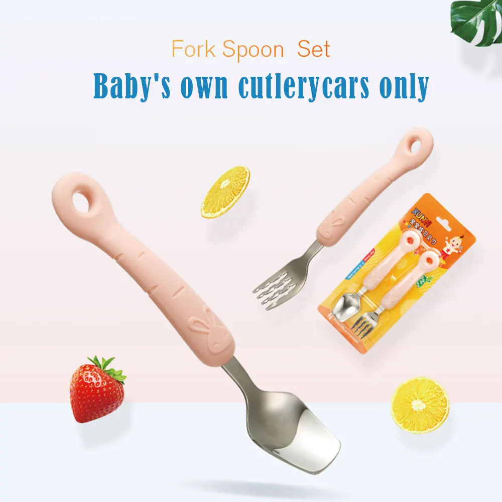 2PCS Children Spoon Fork Set Baby Cutlery Candy Color Tableware Stainless Steel Kids Eating Utensils Toddler Baby Flatware
2PCS Children Spoon Fork Set Baby Cutlery Candy Color Tableware Stainless Steel Kids Eating Utensils Toddler Baby Flatware