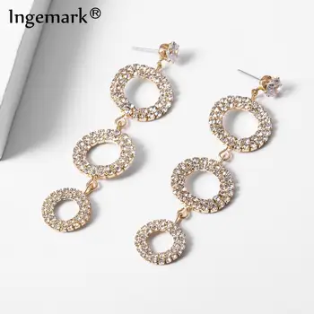 Ingemark Korean Full Crystal Drop Earrings Brincos Statement Accesorios Elegant Long Circle Dangle Earring for Women Ear Jewelry
Ingemark Korean Full Crystal Drop Earrings Brincos Statement Accesorios Elegant Long Circle Dangle Earring for Women Ear Jewelry