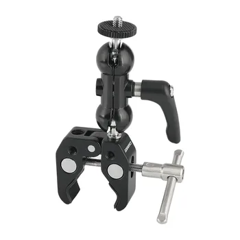 CAMVATE Upgraded Ball Head Mount 1/4" Threads With Super Robust Central Lock Knob + Super Crab Gripper Clamp Universal Use C2558
CAMVATE Upgraded Ball Head Mount 1/4" Threads With Super Robust Central Lock Knob + Super Crab Gripper Clamp Universal Use C2558