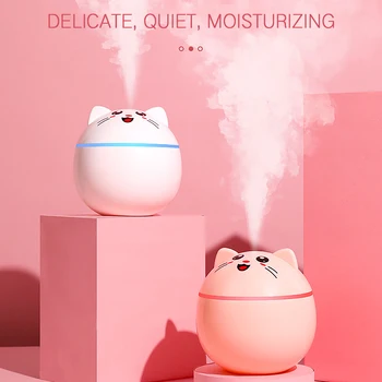 300ML Ultrasonic Air Humidifier Cute Cat Aroma Essential Oil Diffuser for Home Car USB Fogger Mist Maker USB Air Fresher
300ML Ultrasonic Air Humidifier Cute Cat Aroma Essential Oil Diffuser for Home Car USB Fogger Mist Maker USB Air Fresher