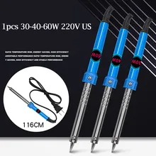 In-line Electric Soldering Iron 220v Welding Tool Heating Nib Welding 30/40/60W Repair Tool Heat Burner Solder Rework Station
In-line Electric Soldering Iron 220v Welding Tool Heating Nib Welding 30/40/60W Repair Tool Heat Burner Solder Rework Station