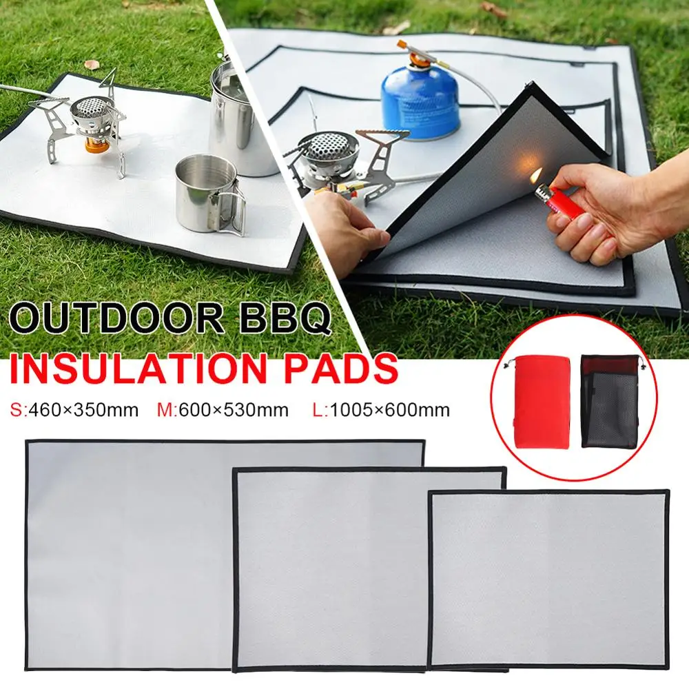 S/M/L Camping Fireproof Grill Mat Cloth Flame Retardant Ember Mat Blanket Heat Insulation Pad for Outdoors Picnic Barbecue
S/M/L Camping Fireproof Grill Mat Cloth Flame Retardant Ember Mat Blanket Heat Insulation Pad for Outdoors Picnic Barbecue