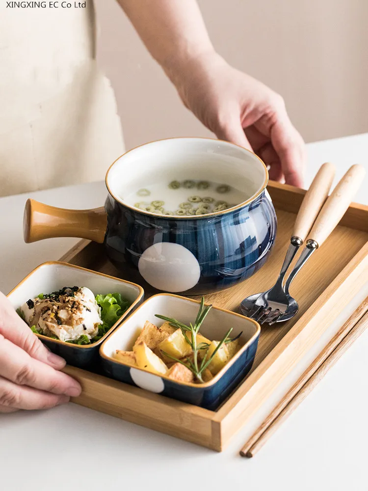 Creative Ceramic Noodle Bowl Household Kitchen Tableware Salad Binaural Soup Bowl Household Tray Snacks with Spoon Chopsticks
Creative Ceramic Noodle Bowl Household Kitchen Tableware Salad Binaural Soup Bowl Household Tray Snacks with Spoon Chopsticks