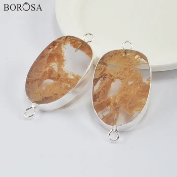 Clear Natural Volcano Cherry Quartz Stone Connector Charms for Jewelry Making Silver Plated Natural Stone Necklace Pendant G1996
Clear Natural Volcano Cherry Quartz Stone Connector Charms for Jewelry Making Silver Plated Natural Stone Necklace Pendant G1996