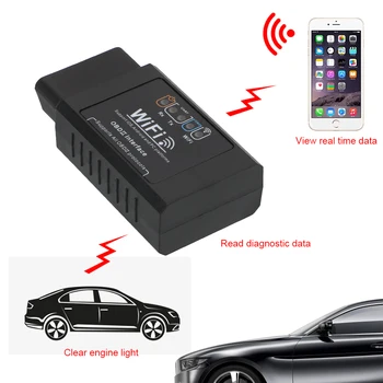 Automotive OBDII Scanner Diagnostic WIFI for iOS & Android Car Detector OBD2 Scan Tool Check Engine Light Diagnostic Tool ELM327
Automotive OBDII Scanner Diagnostic WIFI for iOS & Android Car Detector OBD2 Scan Tool Check Engine Light Diagnostic Tool ELM327