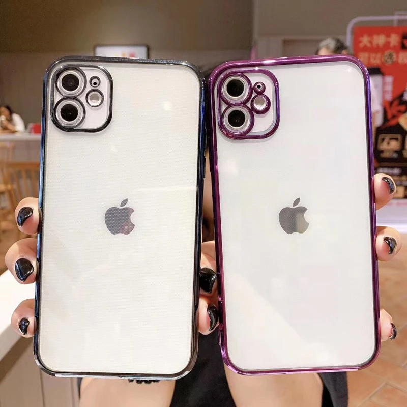 Luxury Plating Transparent Phone Case For iPhone 11 Pro Max X XR XS Max 8 7 Plus Soft Silicone Back Cover Fundas
Luxury Plating Transparent Phone Case For iPhone 11 Pro Max X XR XS Max 8 7 Plus Soft Silicone Back Cover Fundas