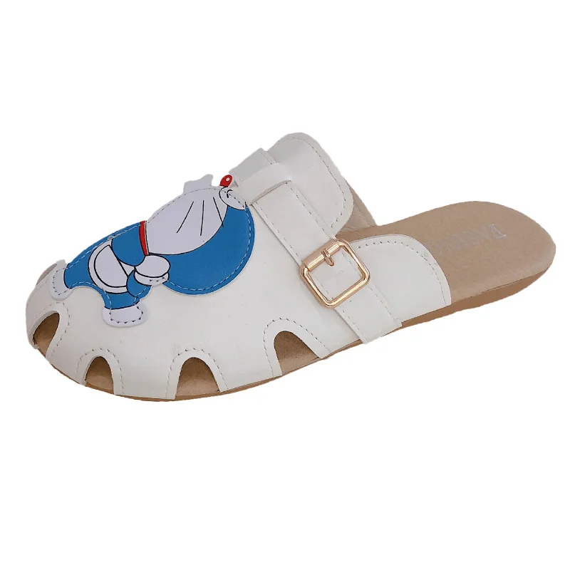 Baotou slippers female 2019 new fashion wild tide cute cartoon anime half drag female students flat casual lazy tow shoes 
Baotou slippers female 2019 new fashion wild tide cute cartoon anime half drag female students flat casual lazy tow shoes
