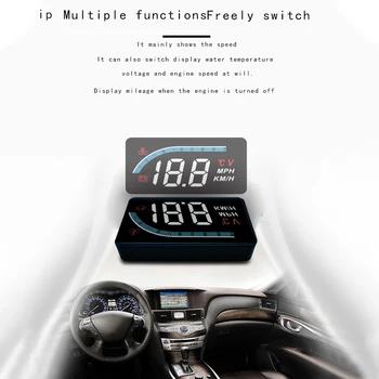 Alarm System Mileage Measurement Car Accessories Head Up Display OBD GPS Speedometer Easy Install Digital Windshield Projector
Alarm System Mileage Measurement Car Accessories Head Up Display OBD GPS Speedometer Easy Install Digital Windshield Projector