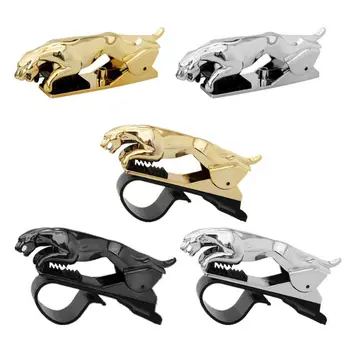 Car Dashboard Mount Clip Phone Holder Leopard Pattern 360 Degree Adjustable GPS Navigation Stand Bracket for Cellphones