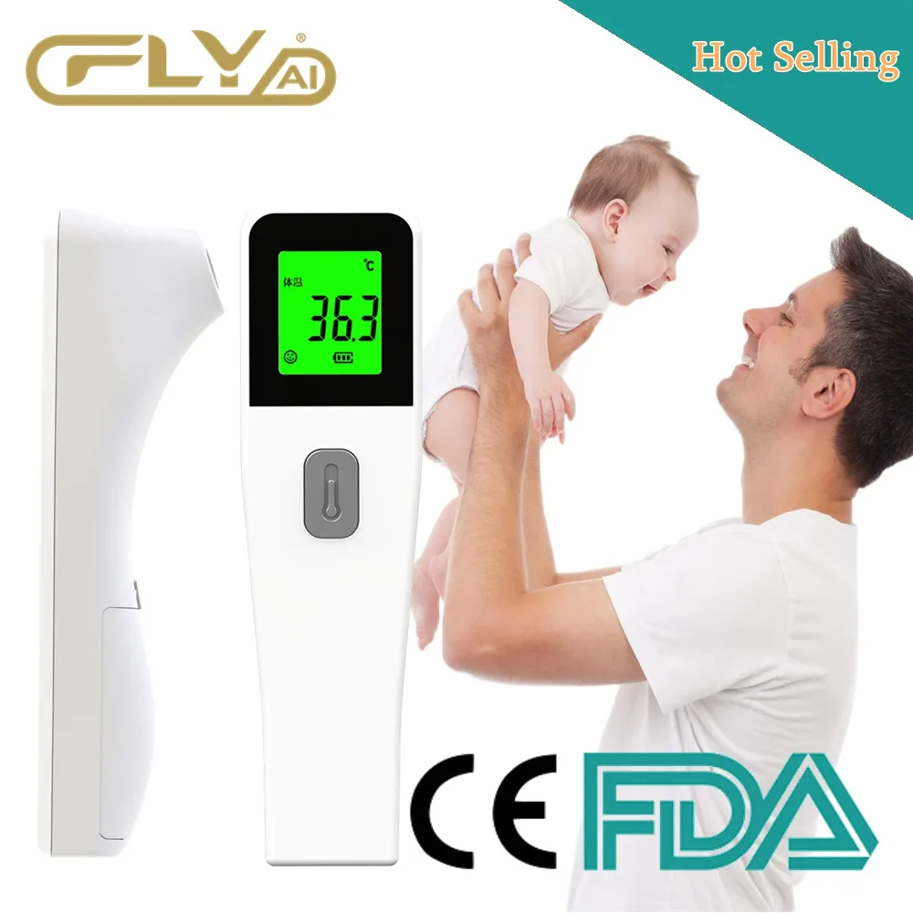CE FDA Термометр для малышей ЖК дисплей Бесконтактный тела ИК детей температуры лба