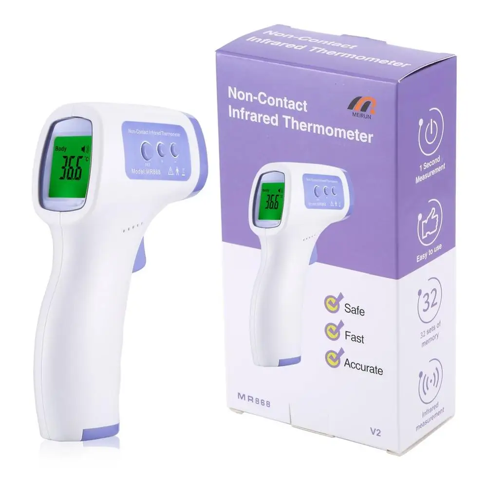 Infrared Thermometer High Precision Tri-color Backlight LCD Screen Practical Non-contact Forehead Thermometer
Infrared Thermometer High Precision Tri-color Backlight LCD Screen Practical Non-contact Forehead Thermometer