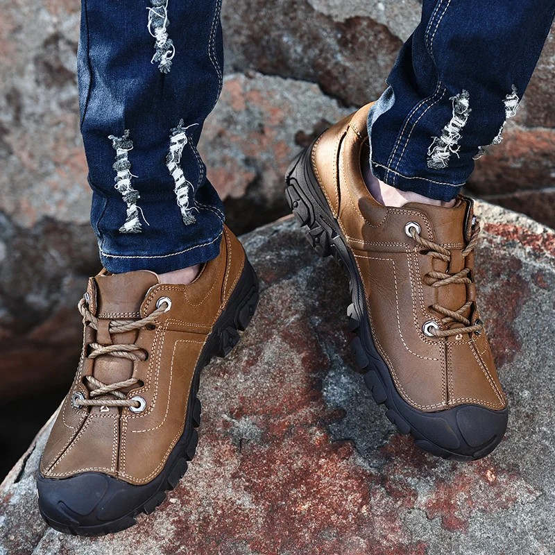 New Arrival Retro Tactical Boots Men Genuine Leather Outdoor Trekking Shoes Comfortable Rubber Men's Sneakers Mountain Hiking
New Arrival Retro Tactical Boots Men Genuine Leather Outdoor Trekking Shoes Comfortable Rubber Men's Sneakers Mountain Hiking