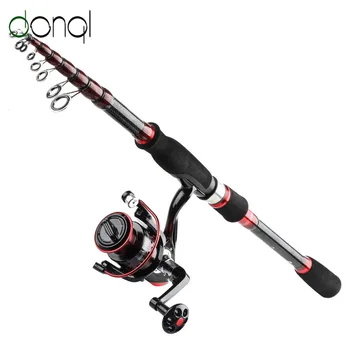 DONQL Telescopic Fishing Rod Carbon Fiber Spinning Rod + Fish Reel + Line Combo Full Kit Wheel Portable Sea Fishing Tackle Pole
DONQL Telescopic Fishing Rod Carbon Fiber Spinning Rod + Fish Reel + Line Combo Full Kit Wheel Portable Sea Fishing Tackle Pole